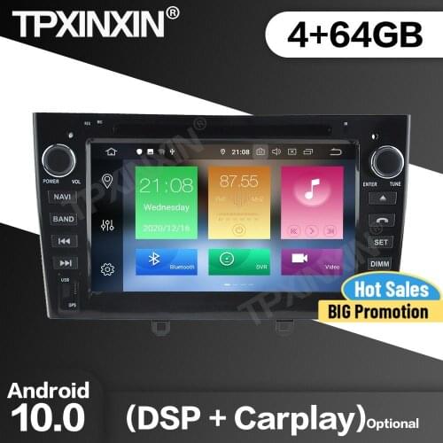 4+64G Car Radio 2 Din Stereo Receiver Android 10.0 For Peugeot 408 2007 2008 2009 2010 GPS Multimedia Player Recorder Head Unit