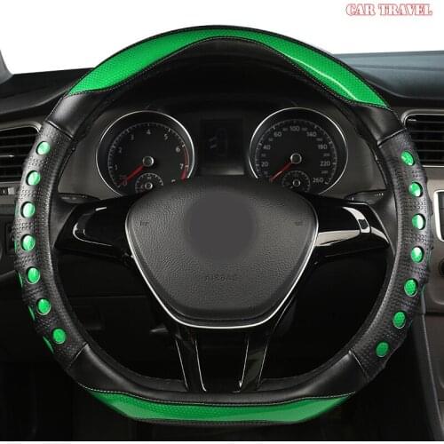 CAR TRAVEL Microfiber Leather Car Steering Wheel Cover For Kia Ceed Rio 3 4 Sportage Sorento Cerato Optima Picanto KX K