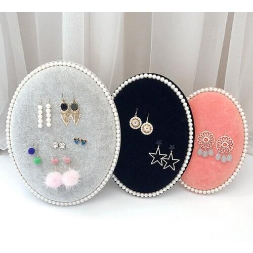 2020 New Velvet Pendant Necklaces Earrings Bust Display Stand Pearl Frame Jewelry Display Organizer For Jewelry Counter Showcase