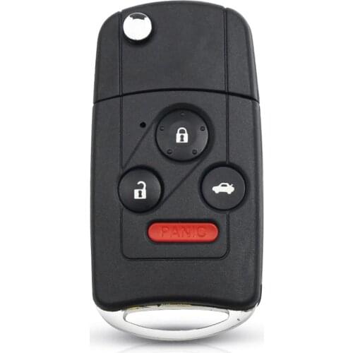 KEYYOU 100pcs 2/3/4 Buttons Modified Filp Remote Key Shell Fob Case For Honda Fit CRV Civic Ridgeline HRV Jazz ACCORD 2003-2013