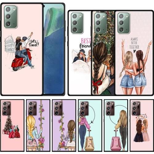 Phone Case For Samsung Galaxy Note 20 Ultra 10 Plus 10 Lite Note 8 10 Fundas Coque Silicone Cases Girls Bff Best Friends Forever