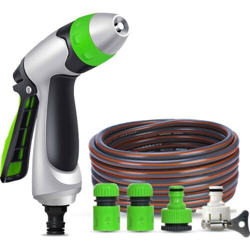 Flower Watering Gun Household Car Wash Shower Spray Head Gardening Watering Shower Irrigation Nozzle Garden Hose Set