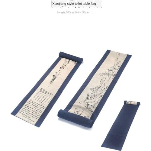 Zen Tea Plancemat Table Runner Chinese Style Cotton Linen Fabric Tea Table Tea Table Mat Tea Ceremony Kung Fu Tea Set Tea Cloth