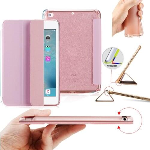 Nice soft pu leather case for apple 2017 new ipad air 1 cover slim thin flip tpu silicone protective magnetic smart case shell