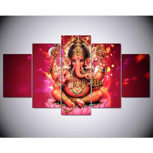 5pcs diy Diamond Painting Cross Stitch India Tibetaanse Ganesha full square Diamond Mosaic beaded Embroidery Rhinestones H279