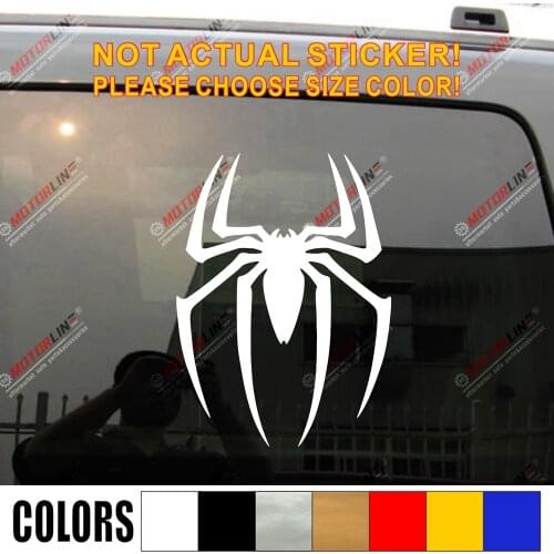 Spider Decal Sticker Car Vinyl Die cut no background pick color and size