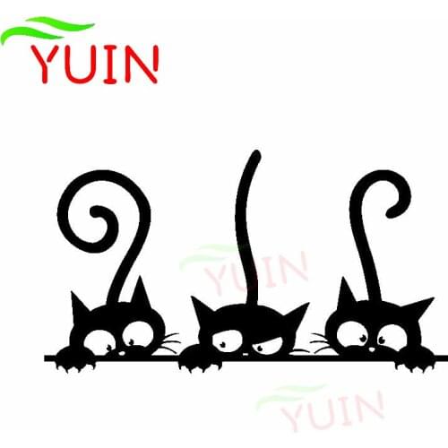 Cute Cat Family Car Decals Fashion Window Decoration Personalized PVC Waterproof Sunscreen Stickers Can Be Customized Color