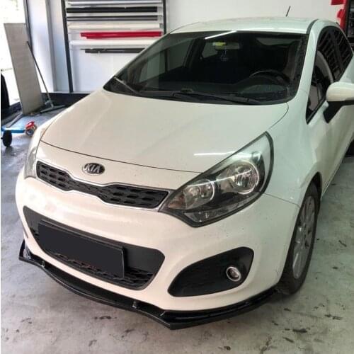 Kia Rio Front Bumper Lip Attachment Gloss Black 3 Pcs