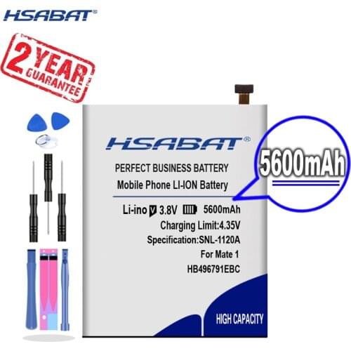 HSABAT High Capacity 5600mAh HB496791EBC Battery for Huawei MATE 1 2 Ascend MT1-U06 MT2-L02 MT2-L05 Replacement Accumulator