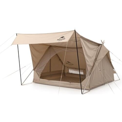 【New store 】 Extend 4.8 2Person Large Area Outdoor Waterproof Sun Shelter Hiking Traveling Cotton Tent NH20ZP011 Naturehik