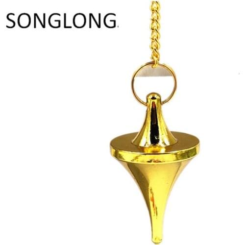 Pendant or pendulum metal pendulum for divination spiritual design reiki symbols charms jewelry for Pendant for crafts
