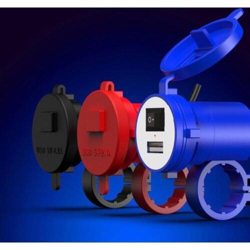 12V Waterproof Motorcycle USB Charger Kit Portable Phone Tablet GPS Charger Motorbike Charging Accessories