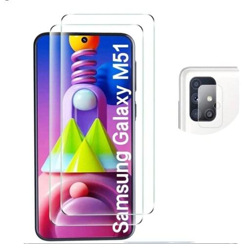 2-in-1 M51 protective glass for samsung Galaxy M51 camera glass For Samsung M51 screen protector for samsung galaxy m51 Glass