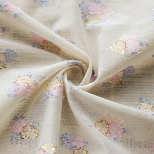 Wheat Ear Embroidery Lace Fabric High-end Wedding Dress Fabric Clothes Diy Accessories