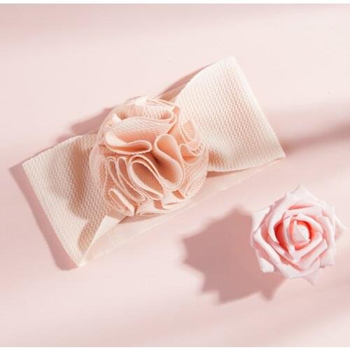 1pc Soft Headband 12 Color For Baby Solid Color Multi-layered Petal Flower Headband Head Rope For Kids Headwear Accessories