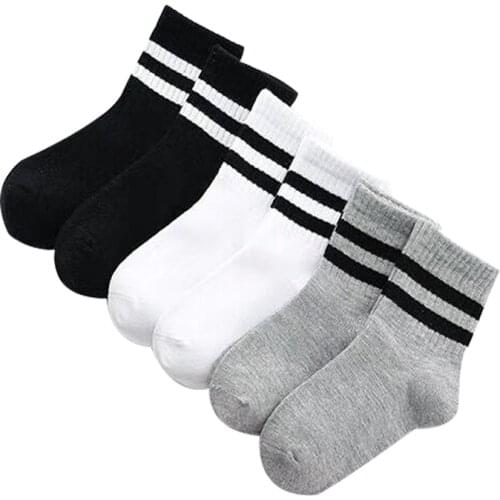 3 pairs / lot Kids Socks 2019 New Autumn Winter Korean Cotton Striped Boys Socks 3-15 Year Children Socks For Girls