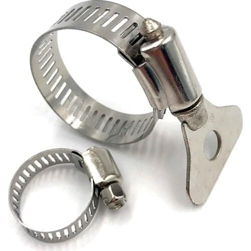 Adjustable 13mm 23mm Water Hose Clamp Pipe Clamps Stainless Steel Hose Clips Tube Fasterner Hoop Spring Clip