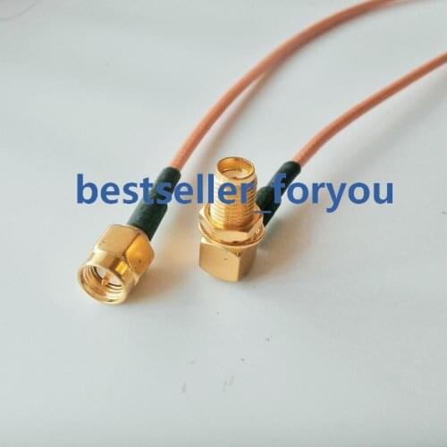 50cm SMA Female Right Angle to SMA Male RF Coaxial RG316 pigtail cable
