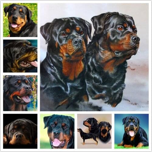 5d Diamond Painting Rottweiler 3d Diamond Embroidery Totem Cross Stitch Kit Mosaic Painting Rhinestone Home Accessories Art