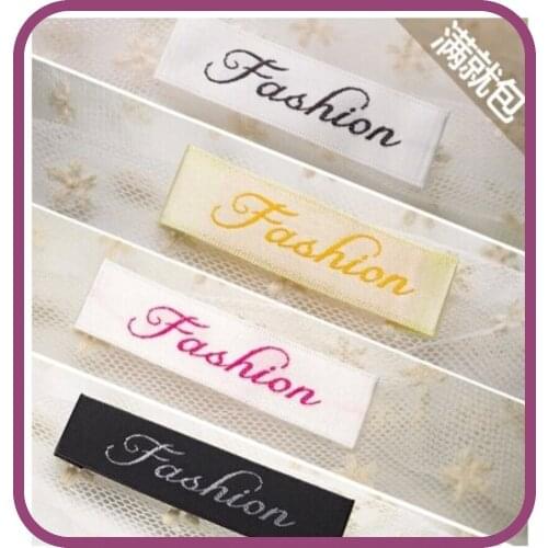 60X15mm Fashion 4 color to choose Top Grade lothing labels,woven logo for you cloth main woven label, custom