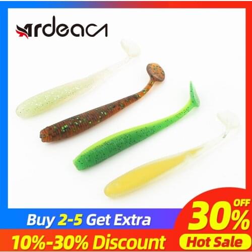 Ardea Soft Lures 10pcs 73mm 3g Silicone Bait Double Color jigging Fishing Tackle Bass Baitfishing Artificial Wobblers Swimbait