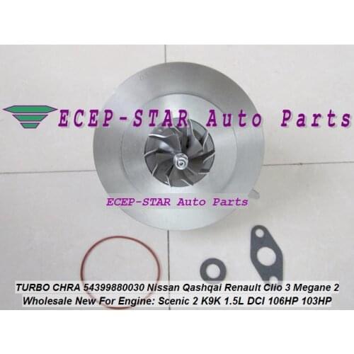 Free Ship Turbo Cartridge CHRA BV39 54399880030 54399700030 For Renault Modus Clio III Megane II Scenic II Qashqai K9K 1.5L DCI