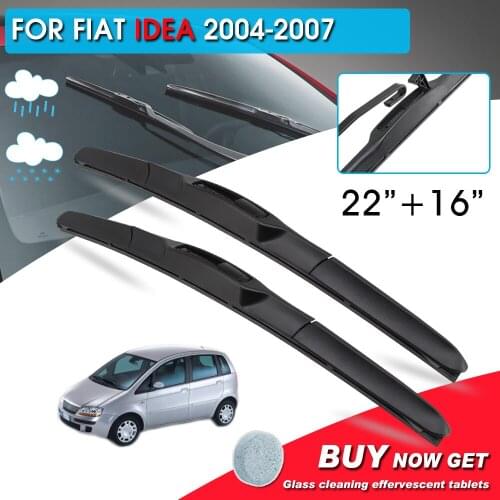 BROSHOO Car Front Window Windshield Wipers Blade For Fiat Idea 22"+16" LHD&RHD Car Model Year 2004-2007 Auto Accessories