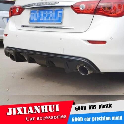 For Infiniti Q50 Body kit spoiler 2016-2018 For Infiniti Q50 ABS Rear lip rear spoiler front Bumper Diffuser Bumpers Protector