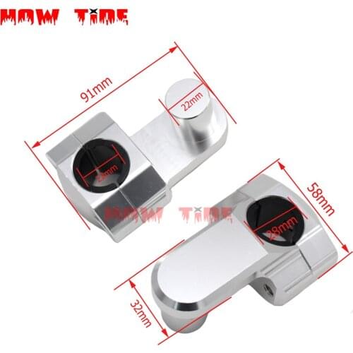 For suzuki yamaha kawasaki bmw honda Universal Anodized 2 Inch Pivoting Motorcycle Handlebar Riser For 22mm or 28mm Bars Clamp