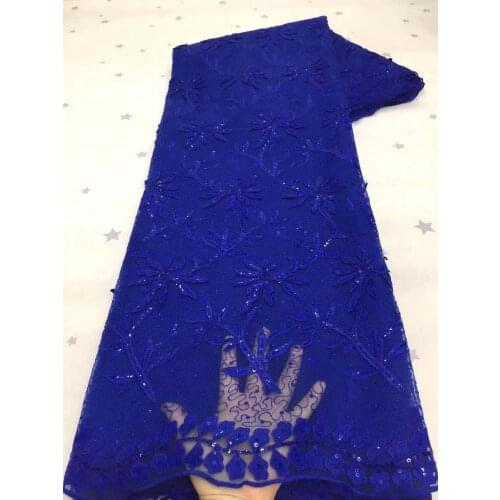 French Net Lace African Tulle Fabric Sequins French Nigerian Fabric 2021 High Quality Glitter Fabric For Wedding Dress 5Yards