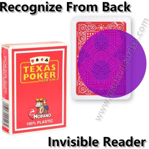 Modiano Marked Playing Cards for Invisible Reader Magic Show Props Plastic Deck Board Game Anti Cheating Poker