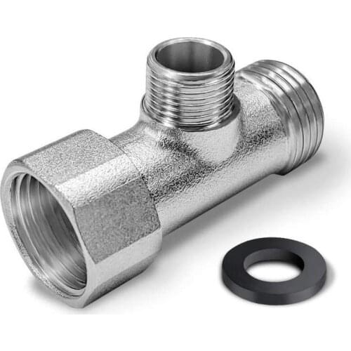 Metal Brass T Valve Adapter Connector for Toilet Seat Bidet Attachment Sprayer Bathroom Plumbing Fittings Accessory Part