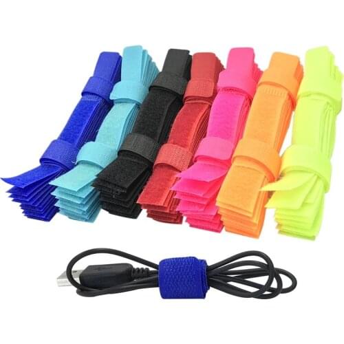 50pcs Reusable Cable Organizer Cord Clip Protection Wire Management Cable Winder Organizer Ties For iPhone Mouse Earphone Cord
