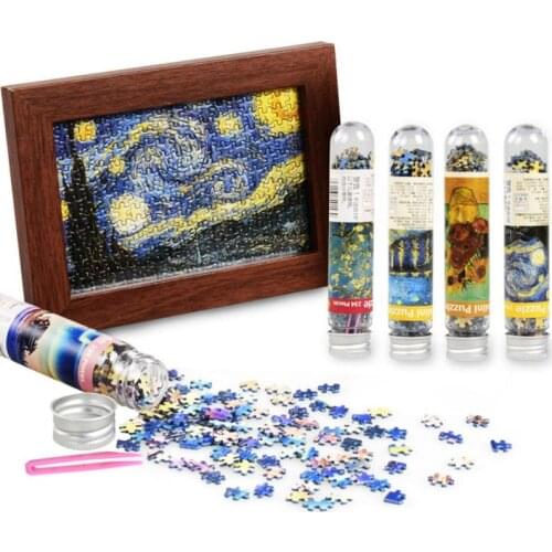 150 Piece Mini Jigsaw Puzzle Tube Paper Puzzles Game Toys For Children Adults Learning Educational Toys Assemble Toys