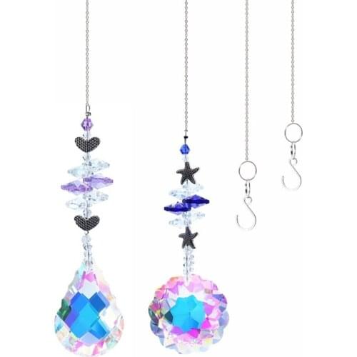 Clear Crystals Hanging Rainbow Maker Pendants for Decoration