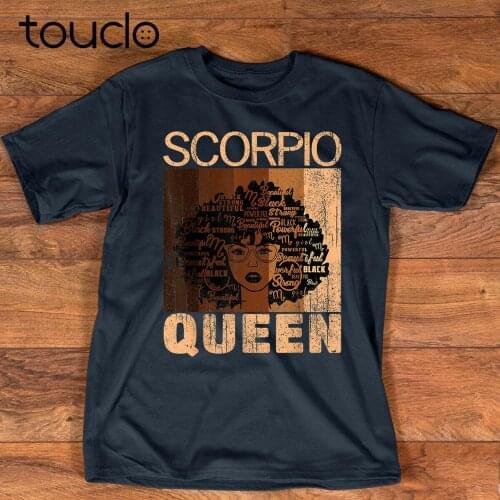 Scorpio Queen Afro Birthday Melanin Black African American T-Shirt