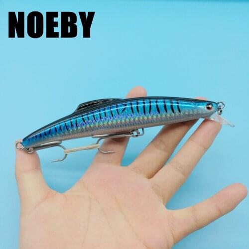 NOEBY 1PCS/LOT Sinking Minnow Hard Lure 32g/140mm 8Colors Depth 0-1.8m Isca Artifici Bass Fishing Bait 3D eyes Fishing Tackle