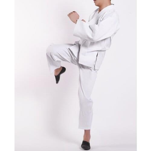 High Quality Karate Uniform Kids Adults Breathable Cotton Dobok Training Long Sleeve Kaewondo Teenager Clothes Sports Suits