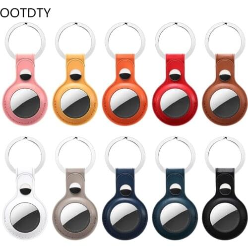 Protective Case for AirTags Locator Tracker, Anti-lost Leather Cover with Keychain Design for Convenient Carrying