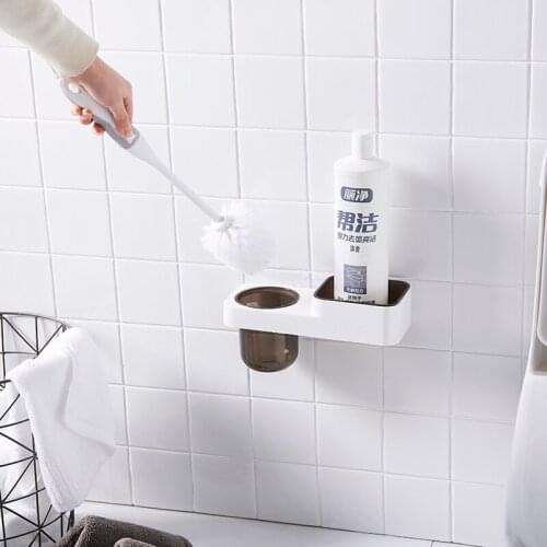 050 multi-function Simple nailed wall hanger brush holder toilet brush 25.2*10.5*39cm