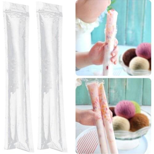 20PCS Plastic Popsicle Molds Disposable Self Sealing Frozen DIY Ice Stick Ice Cream Bag Mold Ice Making Disposable Ice Stick Bag