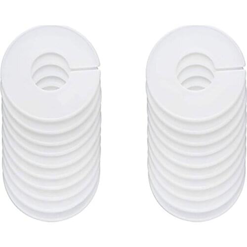 20 Pack White Blank Clothing Rack Size Dividers Round Hangers Dividers Baby Closet Size Dividers