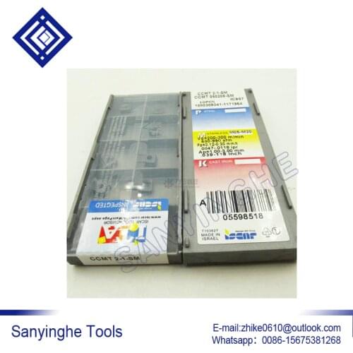 Free shipping high quality 50pcs/lots CCMT060204-SM IC907 / CCMT060208-SM IC907 cnc carbide turning inserts