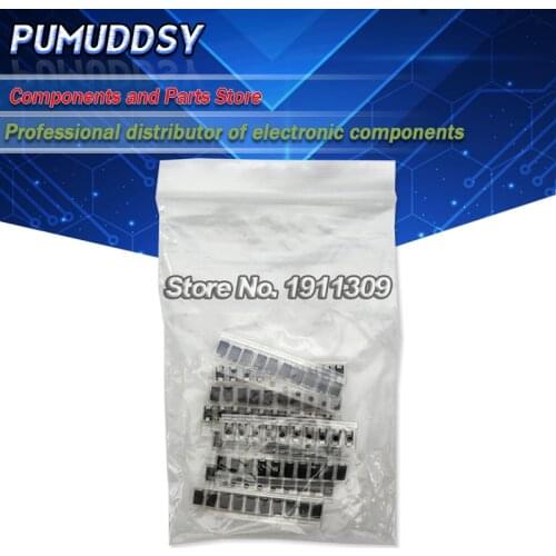 90pcs 9values x 10pcs 1N4001 1N4004 1N4007 SS14 SS24 SS34 SS16 SS26 SS36 SMD schottky diode assort kit