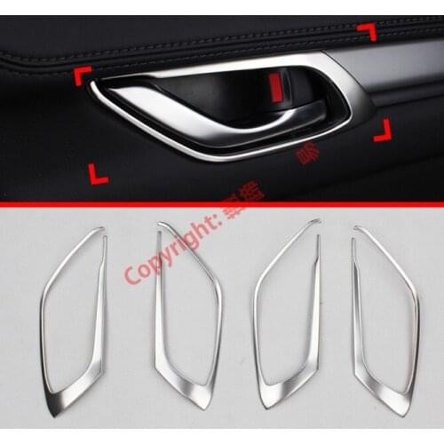 ABS Pearl Chrome Interior Door Handle Cover Trim For Mazda CX-5 2017 2018 2019