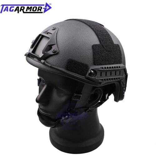 NIJ IIIA Aramid High Cut Tactical FAST Ballistic Helmet Military Police Army Combat Bulletproof Helmet