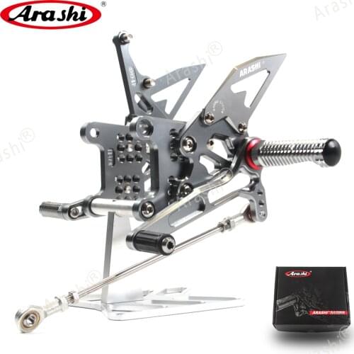 Arashi 1 Set CNC Adjustable Footrests For TRIUMPH Speed Triple 1050 2005 - 2010 Rider Foot Pegs Rearset Foot Rest Motorcycle