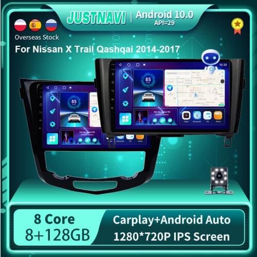 10" Android 10.0 Smart Car Radio For Nissan X Trail Qashqai 2014-2017 GPS Video Multimedia Stereo Auto Player Carplay IPS Screen