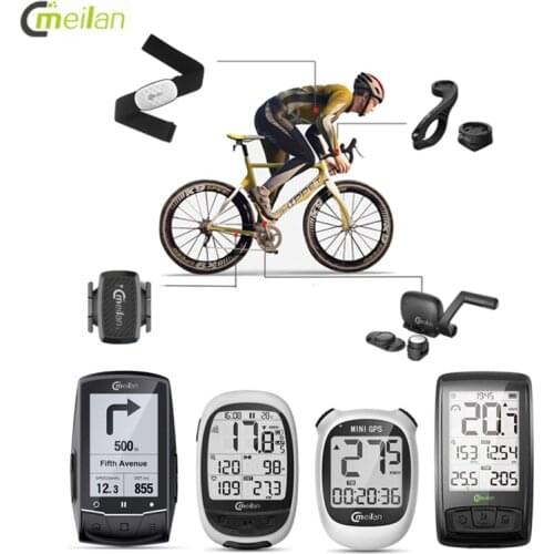 Meilan Cycling Computer Wireless Bike Computer Speed/Cadence Sensor Heart Rate Monitor Bike Speedometer 4.0 Bluetooth Odometer