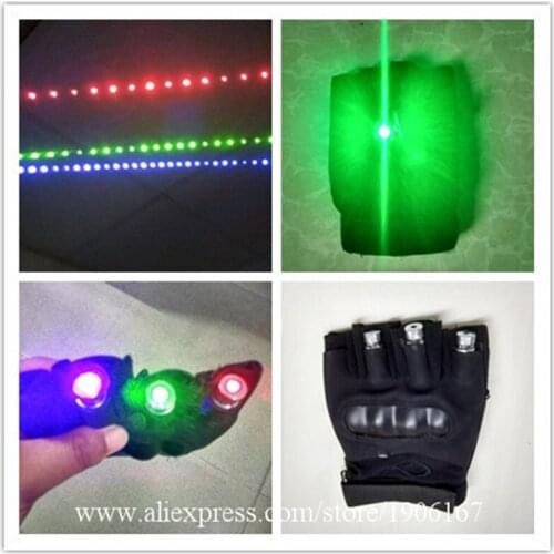 New design RGB colorful laser man show gloves with palm light for stage laser dj show performance event & party supplies